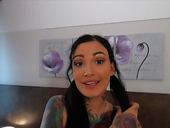 Busty tattooed Adel Asanti has her holes stretched wide