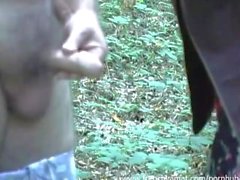 Blowjob in forest for french amateur girl