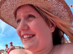 German Reporter pick up 18yo tourist Teen at mallorca beach