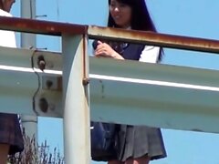 Japanese students peeing