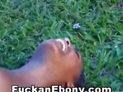 Sweet Ebony Teen Fucked In Ass Outdoor