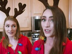 bffs - naughty teens fucked by santa during holiday