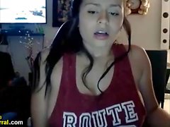 Young Latina Has Multiple Orgasms In Fron Of Cam