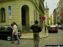 Two teenager girls are picked up from the street for a fuck