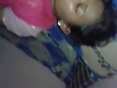 Bangla girl sucking long dark dick of her lover guy at home