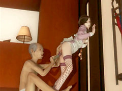 3d, 3d cartoon old young, hentai family