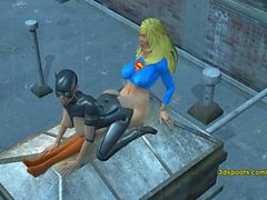 Super girls fuck on a roof top