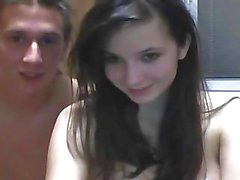 Beautiful teen blowjob in webcam