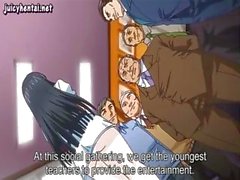 Busty anime teen is getting drilled and pees after fucking