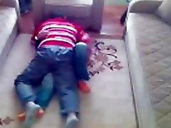 Teens Wrestle and fuck