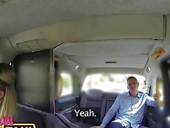 FemaleFakeTaxi Blonde cab driver loves cock