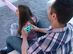 Tiny Gamer Girl Jessae Rosae Gets Dick While Gaming