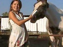 Teenage girl on the farm