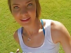 POVD - Pretty jogger Shylar Ryder gets an after-workout treat