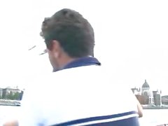 Amazing brunette get fucked on boat.