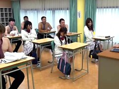 Hot college japanese teen sucks cock and fucks like maniac