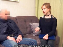 DEBT4k. Teen doesnt want sex with debt collector