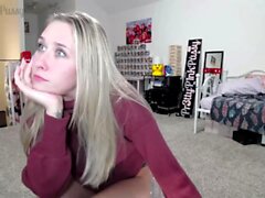 Blonde Teen Solo Masturbating On Webcam