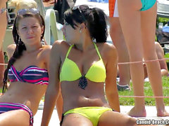 Beach topless, bikini tini, beach teens