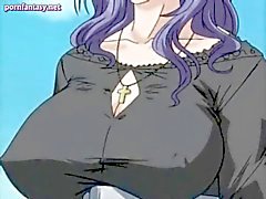 Hentai gets massive boobs rubbed