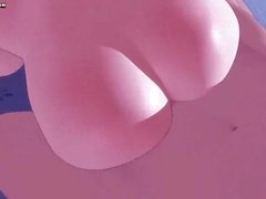 Animated babe dreaming about sex