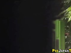 Japanese teen pee outside