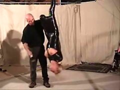 Tied up bdsm bondage sub penalized and pleasured by bdsm dom
