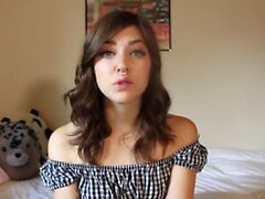 Shy brunette homemade amateur webcam teen