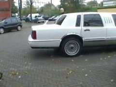 A dutch teen have sex in a limo