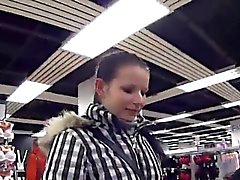 Striking czech girl was seduced in the hypermarket and naile