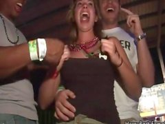Crazy and horny party girl showing her