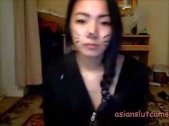 Cute Asian Teen fucked by big white cock