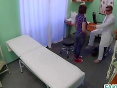 Skin examination in the fake hospital