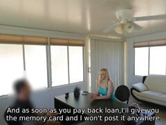 LOAN4K. Dancer shows the bank manager how well she can move