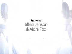 Hot blooded babes Aidra Fox and Jillian Janson strip down
