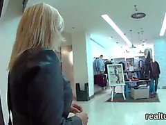 Stellar czech teen gets teased in the mall and shagged in po