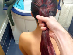 Hair pulling, ponytail pulling, pony tail oil pulling