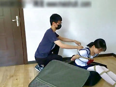 Japanese footjob, china bondage