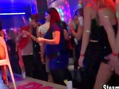 Skanky clothed teen hoes getting a dick to suck