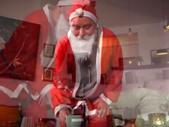 Santa fucks a pretty sexy little redhead pussy for Xmas