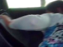 Horny girlfriend getting her pussy rubbed in the car
