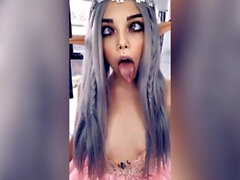 Ahegao face, tongue