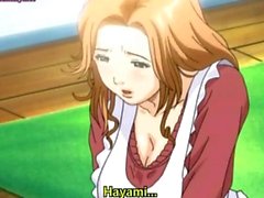 Lascive anime wife masturbating