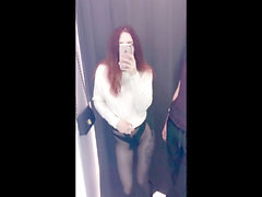 Reislin, fitting room, dick flash