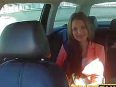 FakeTaxi Brunette fucked from behind by taxi driver