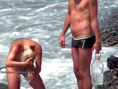 Nude beach sex, beach fuck