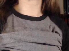 Teen With Big Boobs Put Vibrator On Pussy