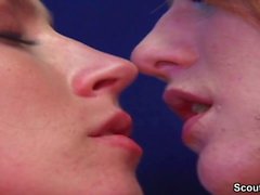 Two Redhead Teens in Real Hard Lesbian Session