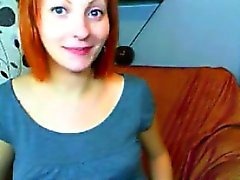 Pregnant Red Haired Cutie Strips At Home
