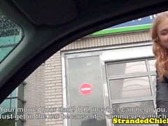 Hitchhiking eurobabe pounded in back of car